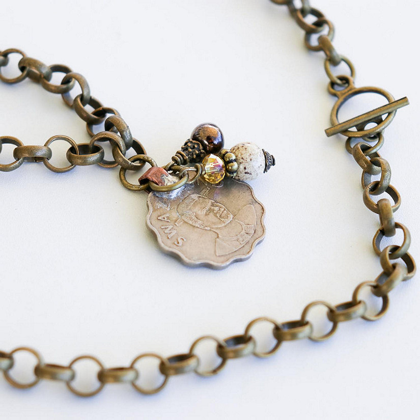Khutsala&#8482; Artisans Brown Swazi Coin Necklace-Thin - 1 Piece Image