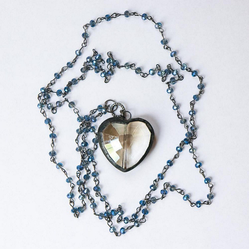 Khutsala&#8482; Artisans Clear Heart Rosary Necklace - 1 Piece Image