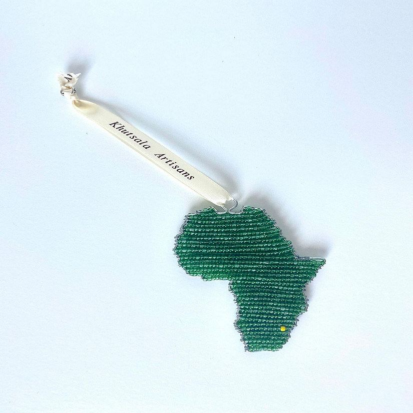 Khutsala&#8482; Artisans Green Africa Beaded Ornament 1 Piece Image