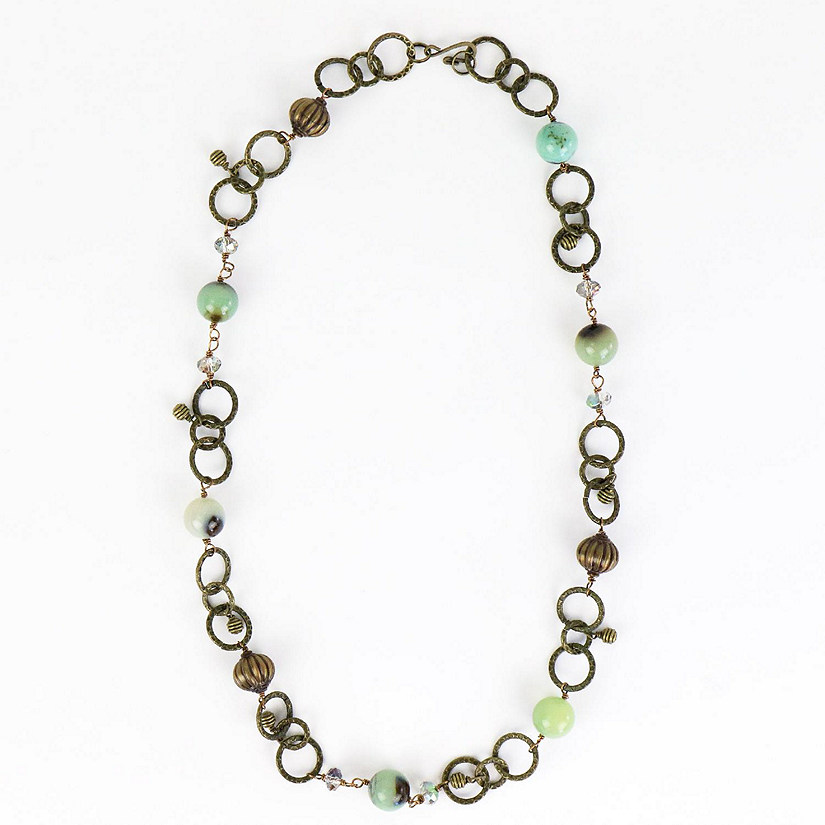 Khutsala&#8482; Artisans Green Green Single Strand Brass Necklace - 1 Piece Image
