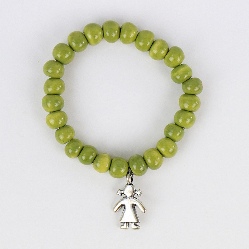 Khutsala&#8482; Artisans Green SwaziMUD&#8482; Green Charm Bracelet Girl - 1 Piece Image