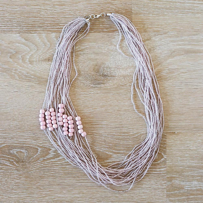 Khutsala&#8482; Artisans Pink Long Beaded Necklace - 1 Piece Image