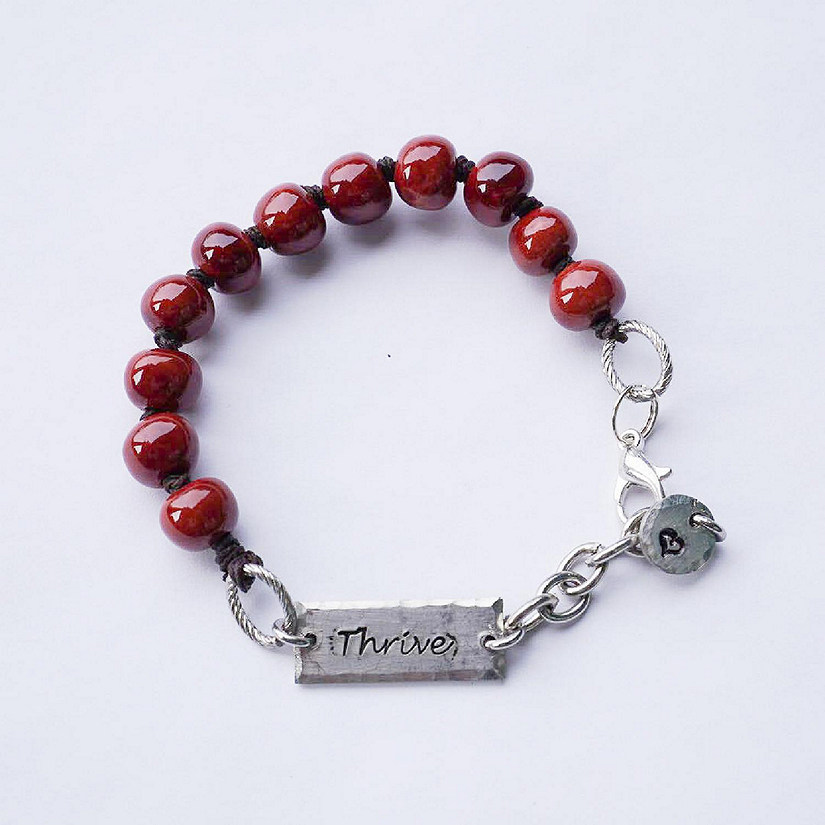 Khutsala&#8482; Artisans Red SwaziMUD&#8482; THRIVE Bracelet - 1 Piece Image