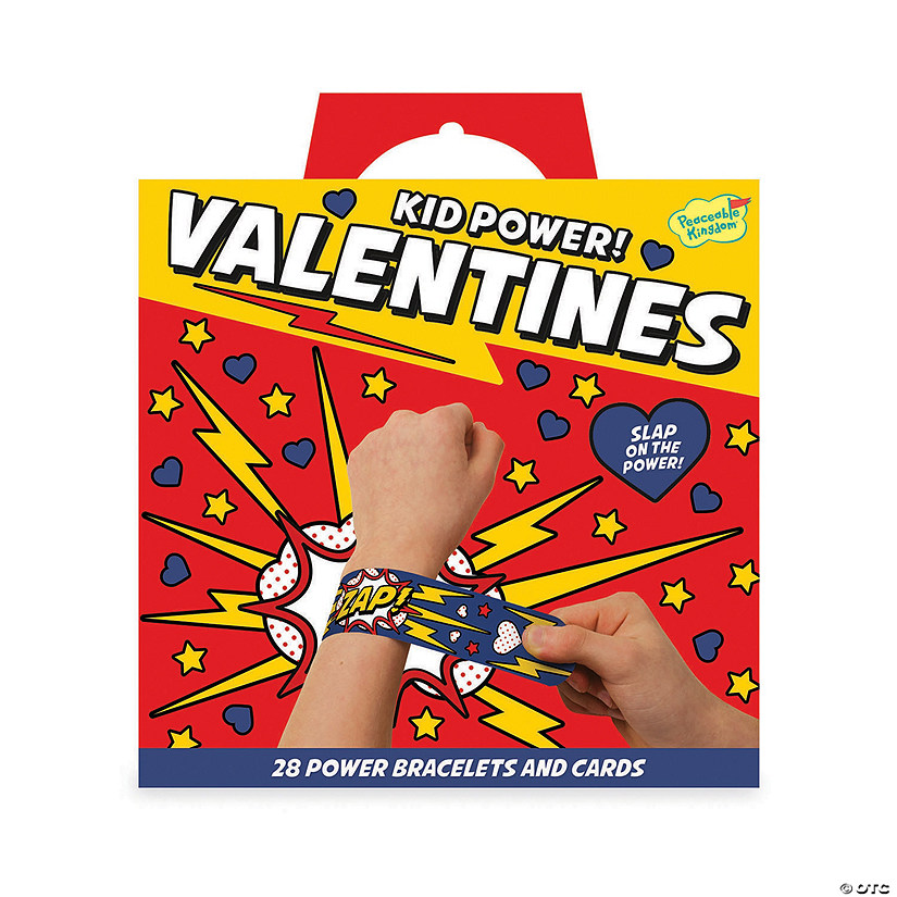 Kid Power! Slap Bracelets with Valentine's Day Card for 28 Image