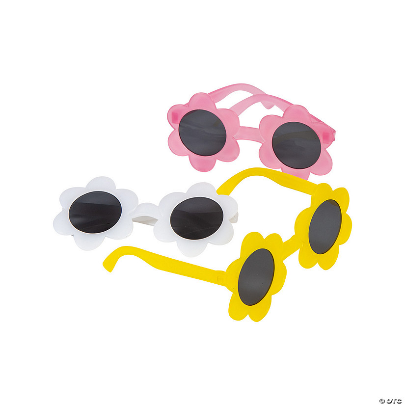 Kids Flower-Shaped Sunglasses - 12 Pc. Image
