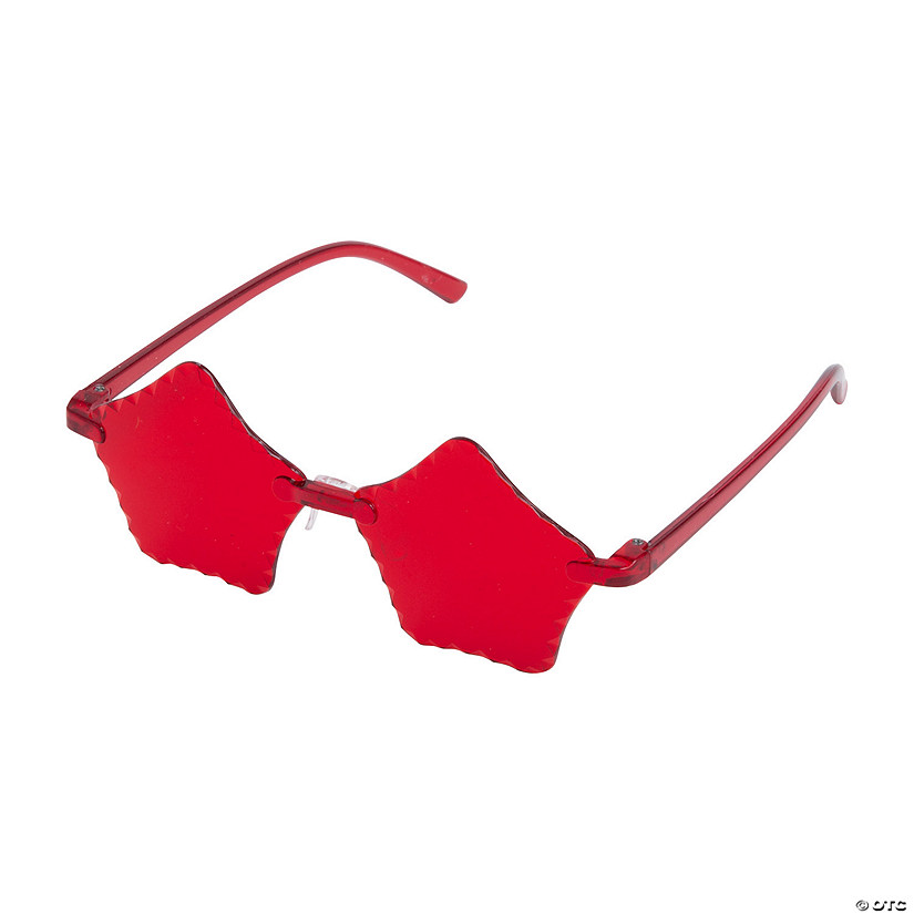 Kids Red Rimless Star Sunglasses &#8211; 12 Pc. Image