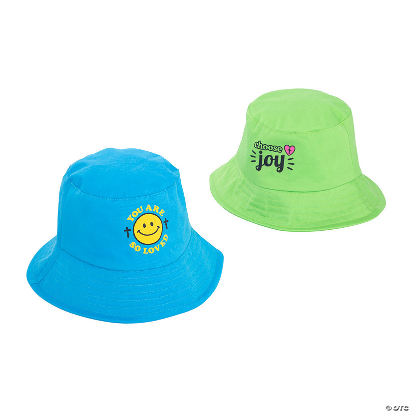 Kids&#8217; Religious Bucket Hats - 12 Pc. Image