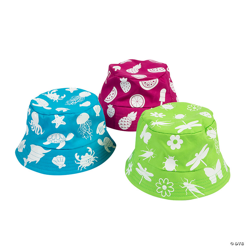 Kids Spring Icon Bucket Hats - 12 Pc. Image