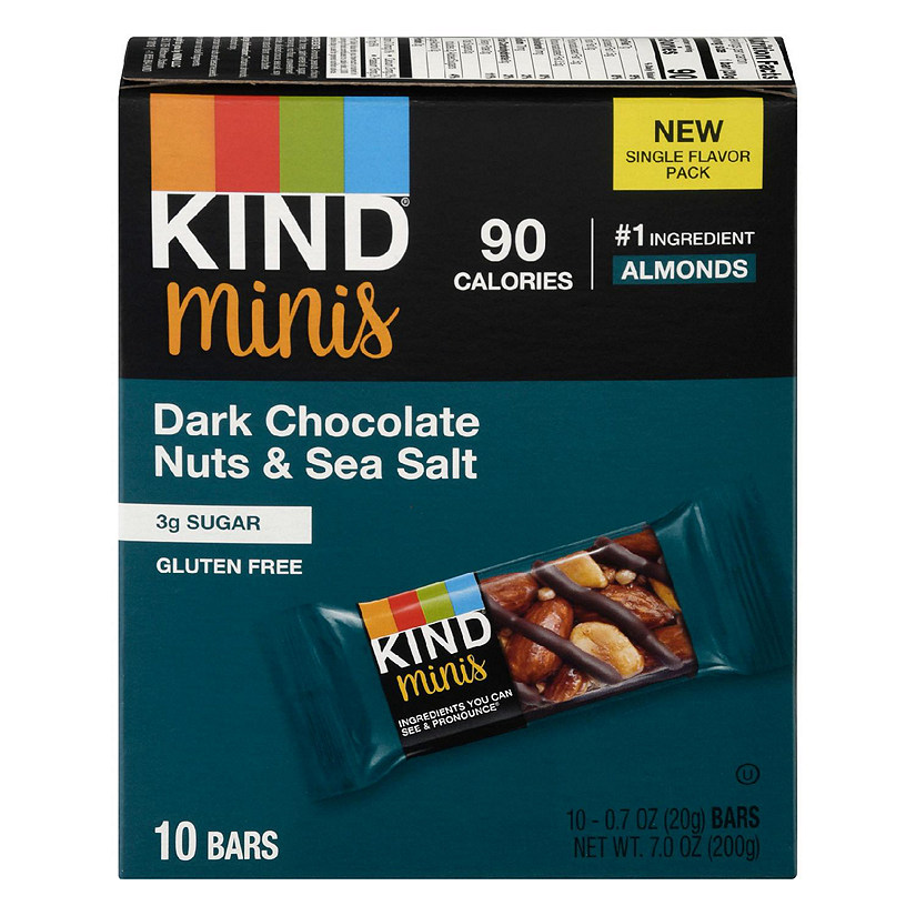 Kind - Bar Mini Dark Chocolate Nut Sea Salt - Case of 8-10/.7 OZ Image