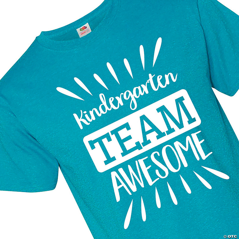 Kindergarten Team Awesome Adult's T-Shirt Image