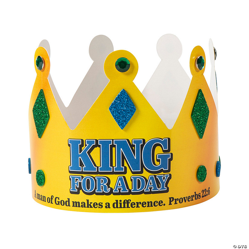 King for a Day Religious Dad Crown Craft Kit &#8211; Makes 12 Image