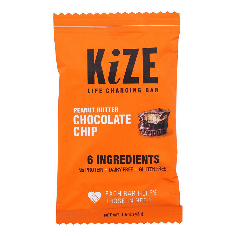 Kize Concepts - Energy Bar Raw Peanut Butter Chocolate Chip - Case of 10-1.5oz Image