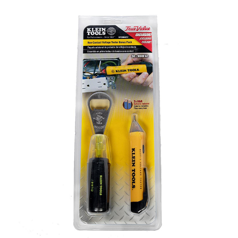 Klein Tools MPZ00048TV Non-Contact Voltage Tester and Beverage Tool For Electricians Image