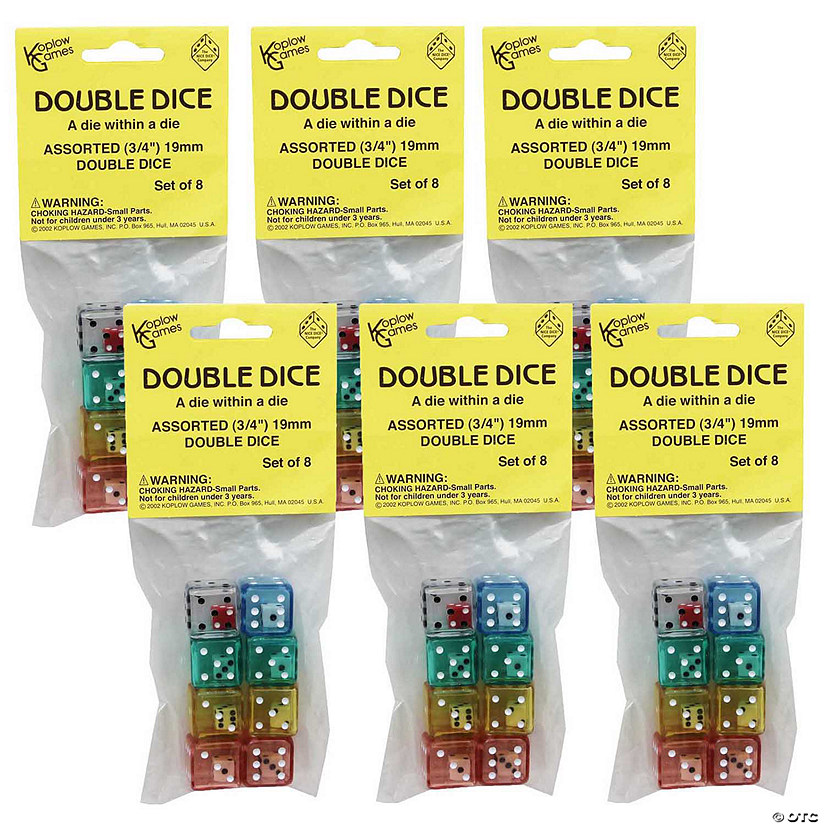Koplow Games Double Dice Set, 8 Per Pack, 6 Packs Image