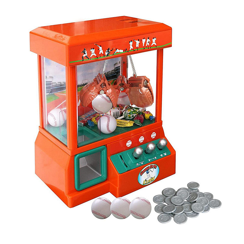KOVOT Mini Arcade Claw Grabber Machine Use Candy, Gumballs, Toys, or Small Prizes - Includes 3 Baseballs Image