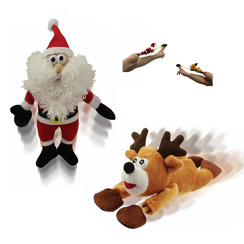 Kovot Santa and Reindeer Sound Flingshot Set - 1 Santa and 1 Reindeer Included Image