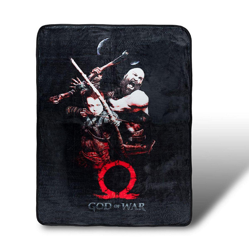Kratos and Son God of War Lightweight Fleece Throw Blanket  45 x 60 Inches Image