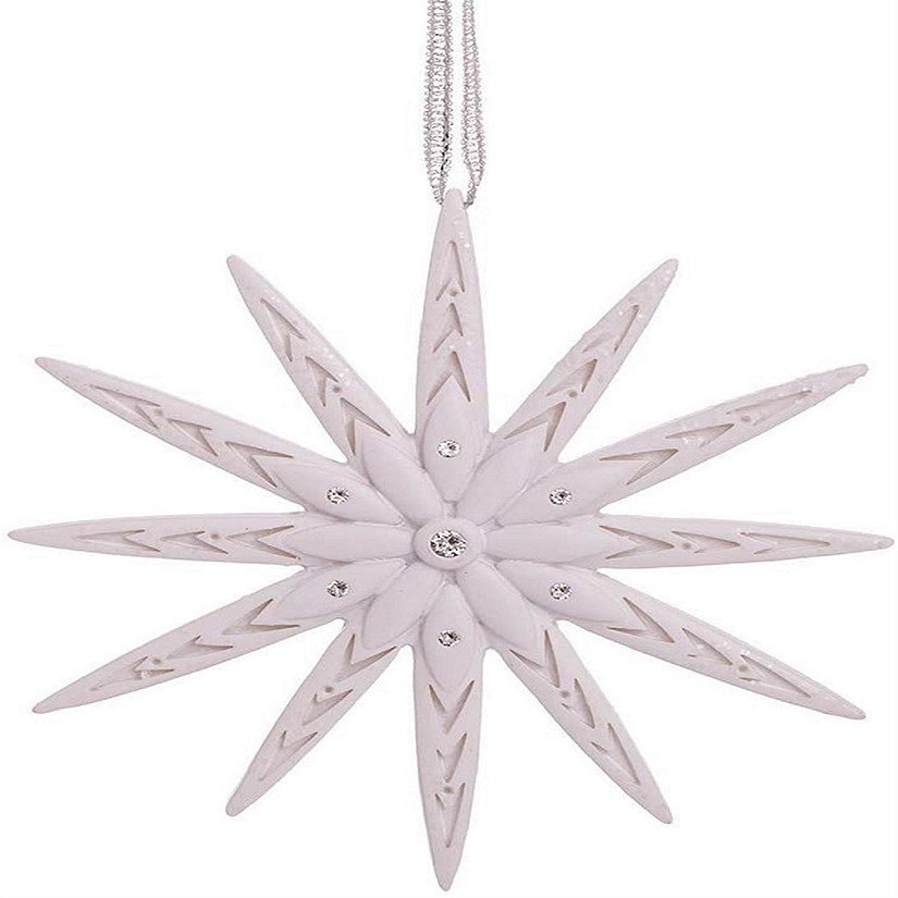 Kurt Adler E0560 Modern Snowflake Ornament w  Swarovski Elements, 4 Image