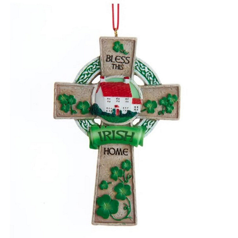 Kurt Adler Resin Irish Cross Christmas Tree Ornament Image