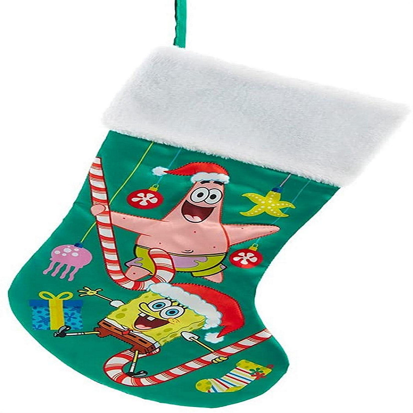 Kurt Adler Spongebob W Patrick Stocking for Christmas, 19 inches Image