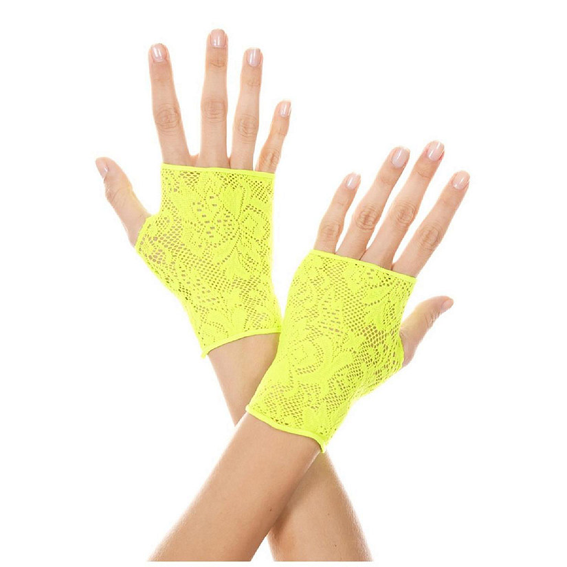 Lace Gloves, Neon Green Image