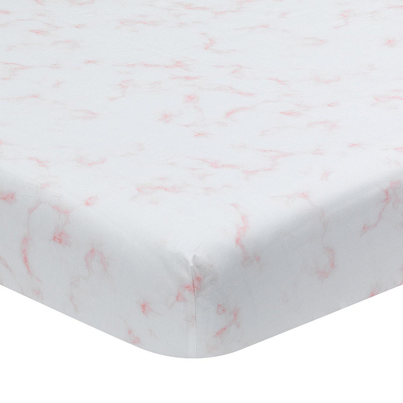 Lambs & Ivy Signature Rose Marble Organic Cotton Fitted Crib Sheet Image