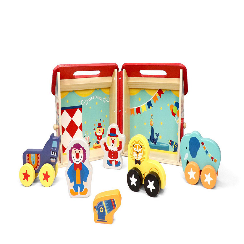 L&F Wooden Circus Doll House 7 Pieces 3yrs+ Image