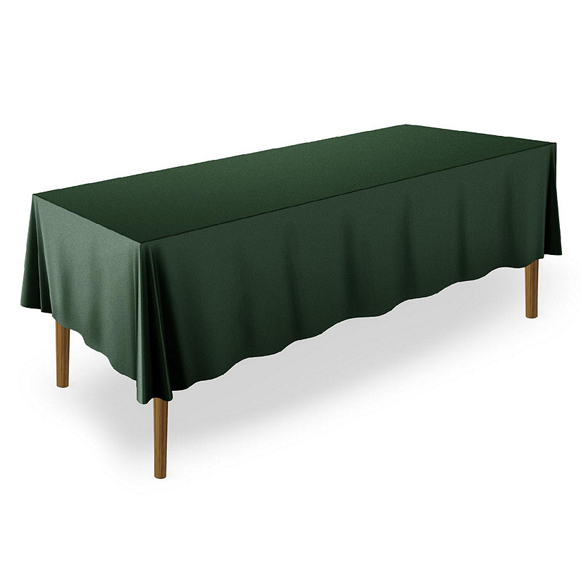 Lann's Linens 70" x 120" Rectangular Wedding Banquet Polyester Fabric Tablecloth Hunter Green Image