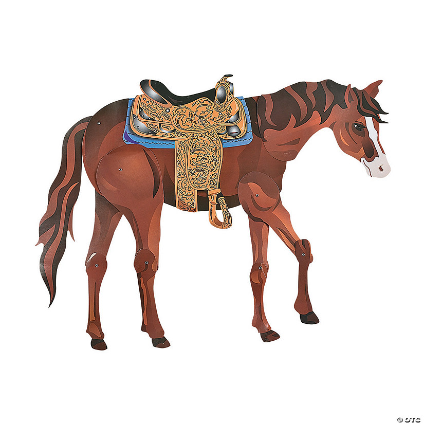 Large Brown Horse Jointed Cutout Image