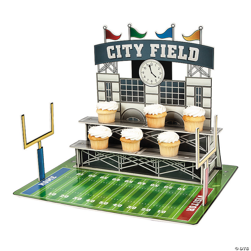 Large Football Stadium Cupcake Stand Image