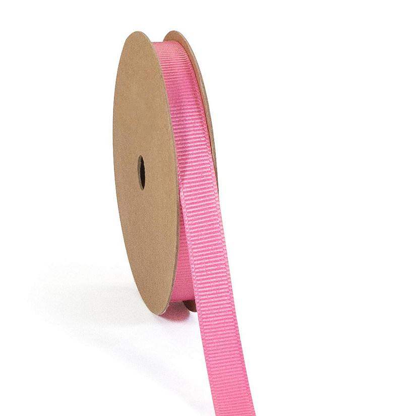 LaRibbons 3/8" Premium Textured Grosgrain Ribbon -Hot Pink Image