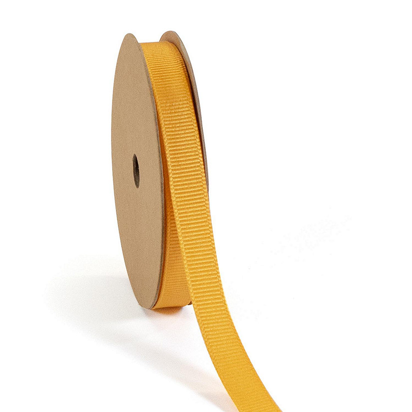 LaRibbons 3/8" Premium Textured Grosgrain Ribbon - Yellow Gold Image