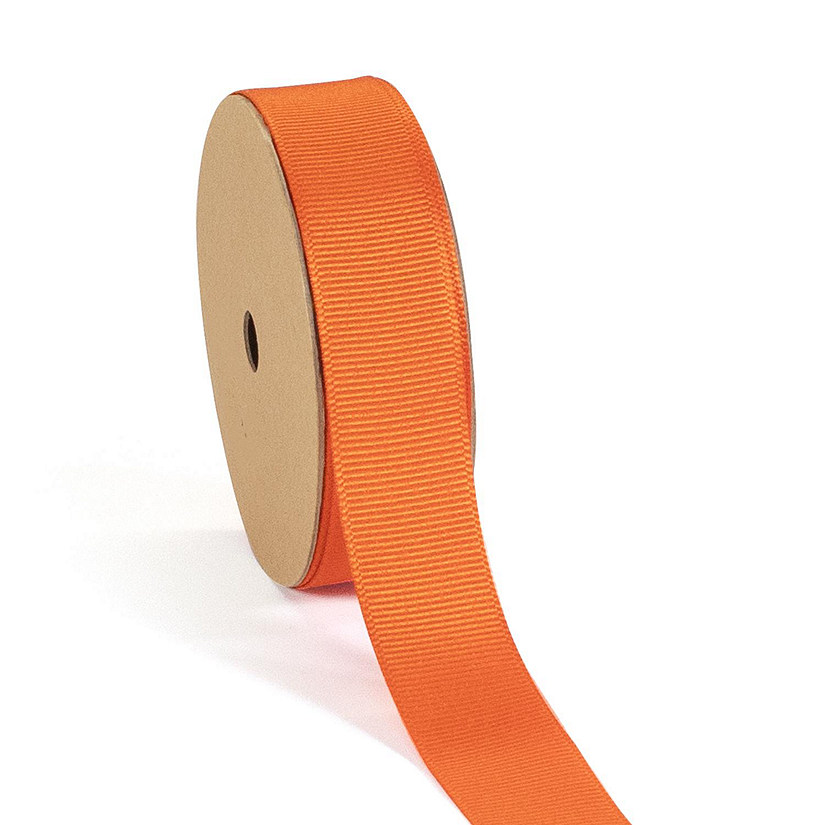 LaRibbons 7/8" Premium Textured Grosgrain Ribbon - Burnt Orange Image