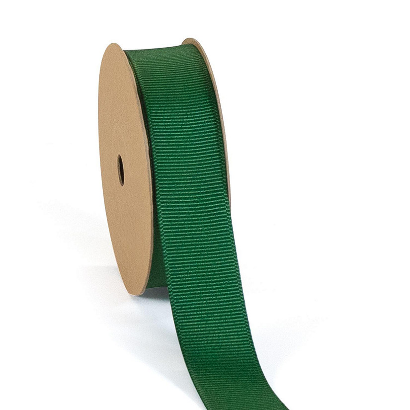 LaRibbons 7/8" Premium Textured Grosgrain Ribbon - Hunter Green Image