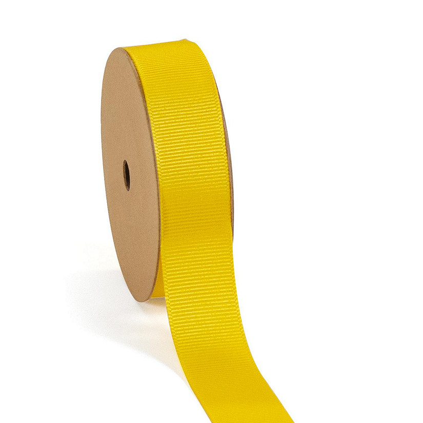 LaRibbons 7/8" Premium Textured Grosgrain Ribbon - Yellow Gold Image