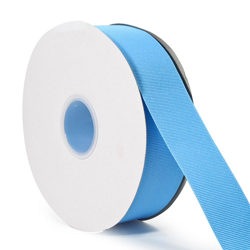 LaRibbons and Crafts 1 1/2" 50yds Premium Textured Grosgrain Ribbon -Island Blue Image