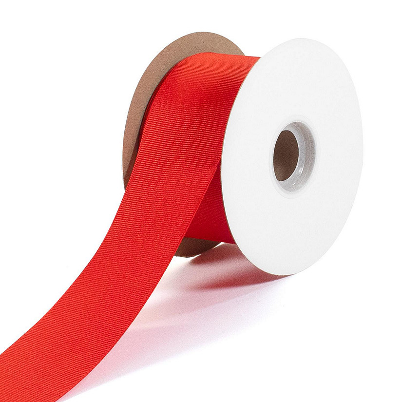 LaRibbons and Crafts 2 1/4" 20yds Premium Textured Grosgrain Ribbon - Poppy Red Image