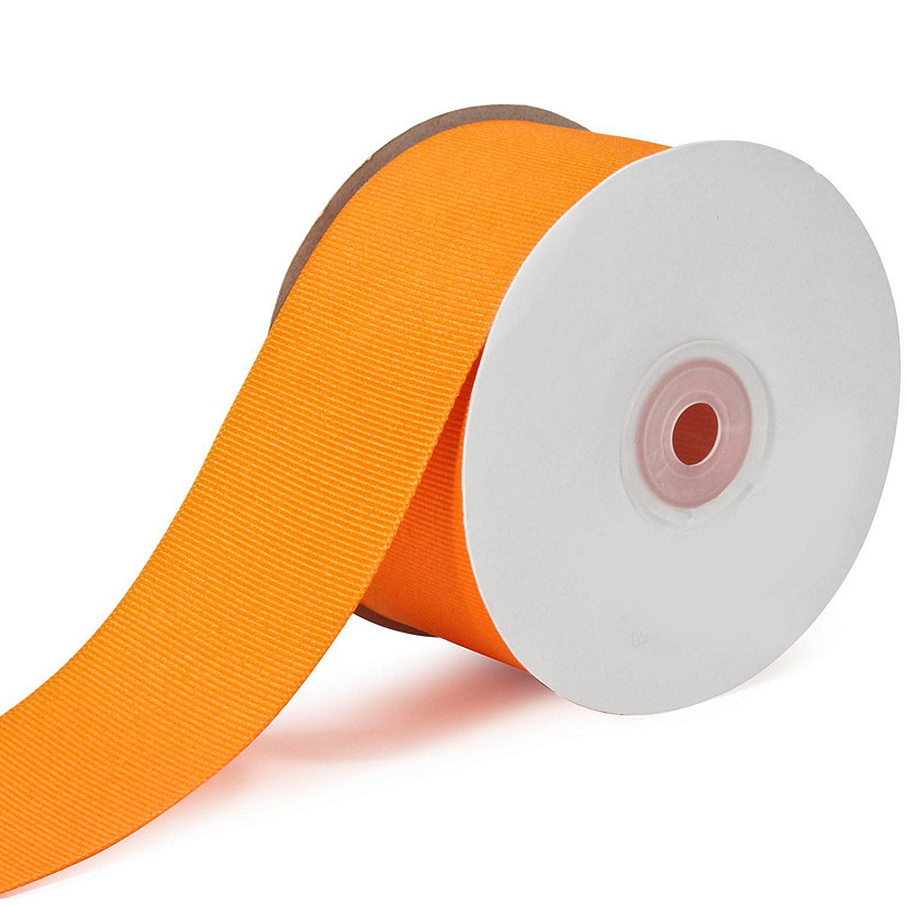 LaRibbons and Crafts 2 1/4" 20yds Premium Textured Grosgrain Ribbon - Torrid Orange Image