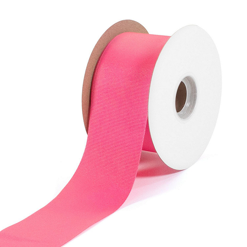 LaRibbons and Crafts 2 1/4" 20yds Premium Textured Grosgrain Ribbon - Vibrant Pink Image