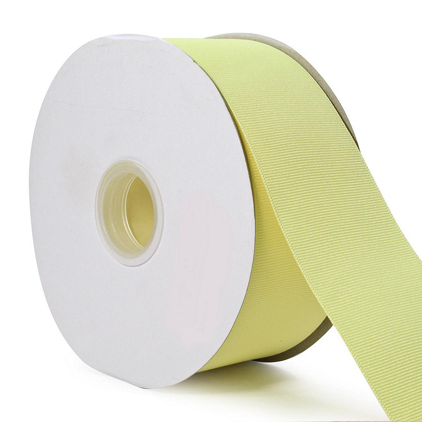 LaRibbons and Crafts 2 1/4" 50yds Premium Textured Grosgrain Ribbon -  Baby Maize Image