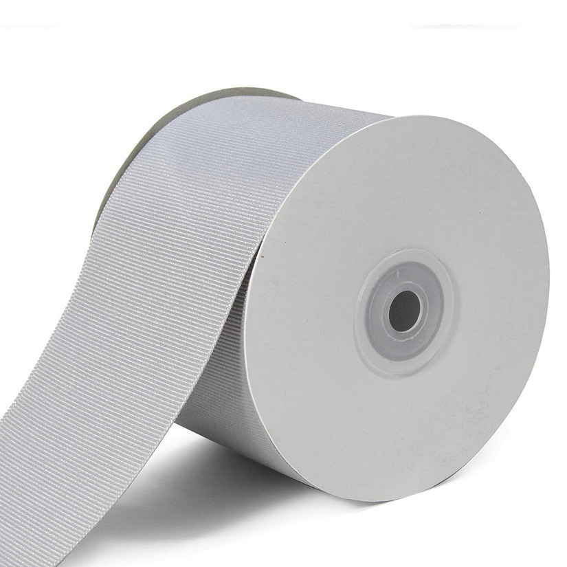 LaRibbons and Crafts 3" 20yds Premium Textured Grosgrain Ribbon -Grey Image