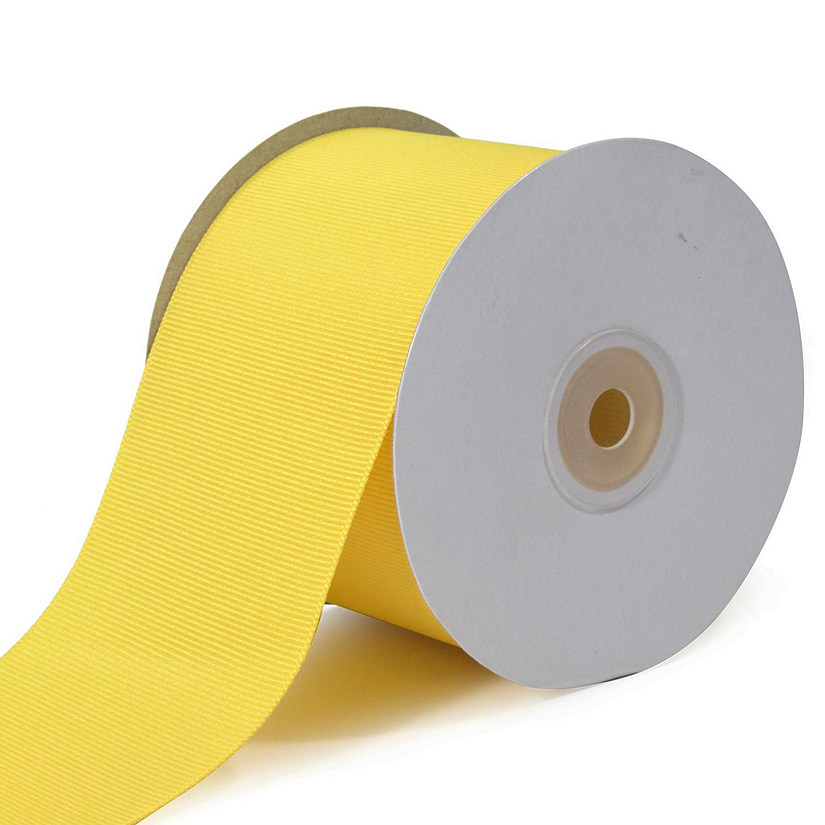 LaRibbons and Crafts 3" 20yds Premium Textured Grosgrain Ribbon - Maize Image