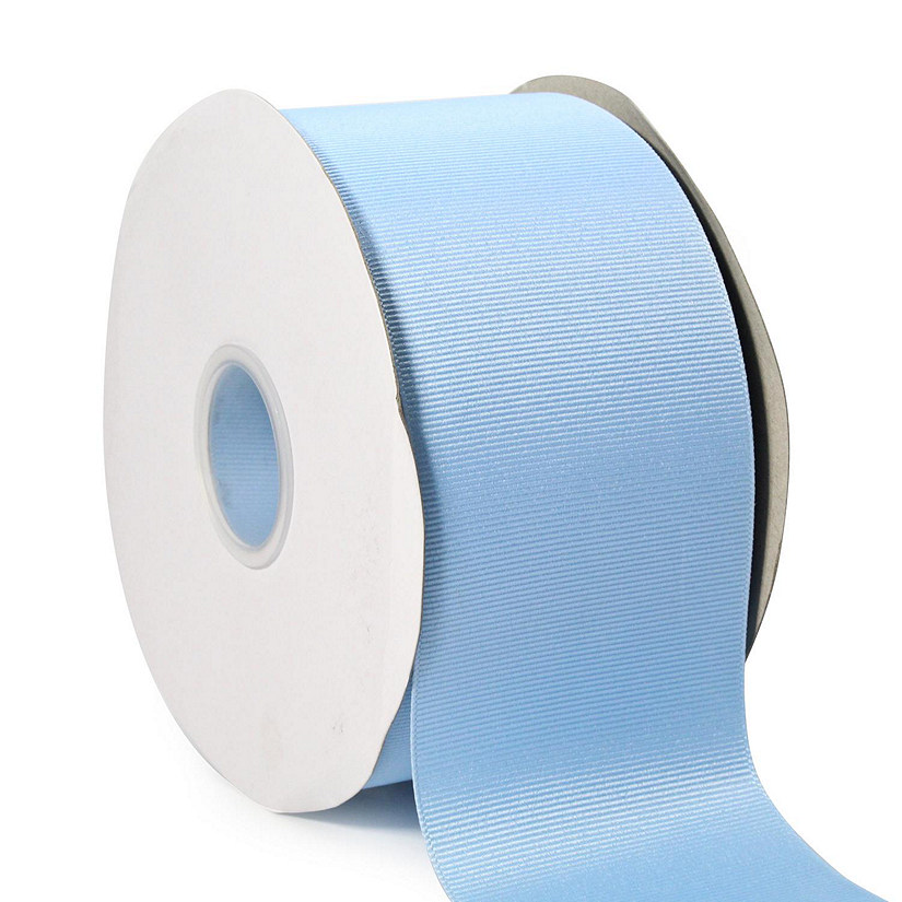 LaRibbons and Crafts 3" 50yds Premium Textured Grosgrain Ribbon - Blue Image