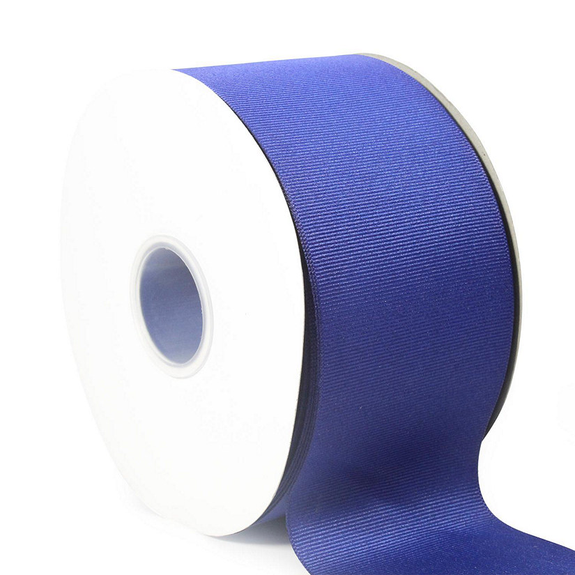 LaRibbons and Crafts 3" 50yds Premium Textured Grosgrain Ribbon -Century Blue Image