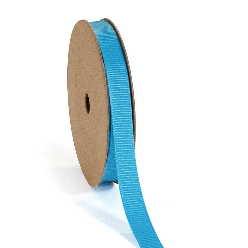 LaRibbons and Crafts 3/8" 100 yds Premium Textured Grosgrain Ribbon - Lt Turquoise Image