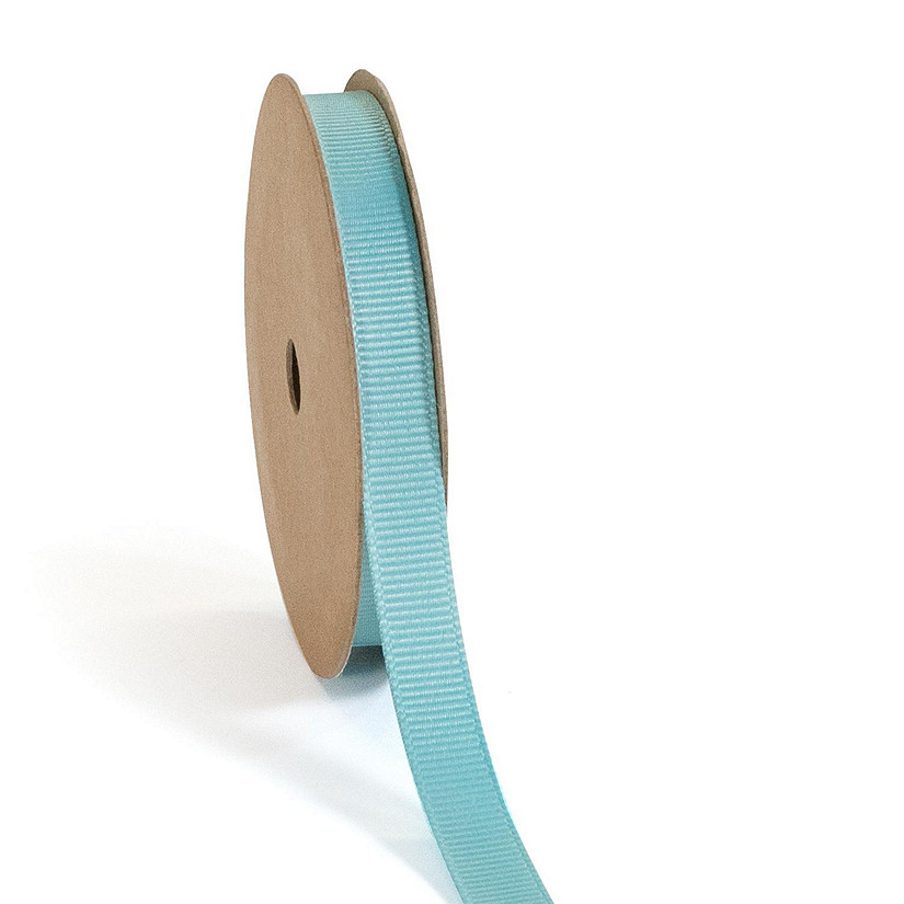 LaRibbons and Crafts 3/8" 100 yds Premium Textured Grosgrain Ribbon - Navajo Turquoise Image