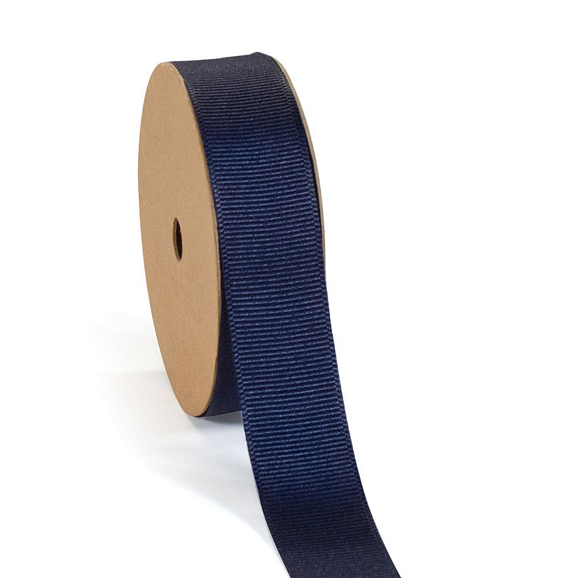 LaRibbons and Crafts 7/8" 100 yds Premium Textured Grosgrain Ribbon - Marine Blue Image