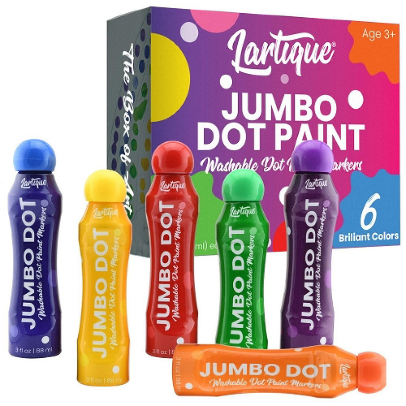Lartique 6 Color Dot Markers for Toddlers Image