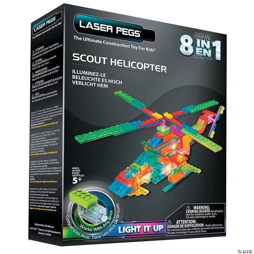 Laser Pegs 8-in-1 Scout Helicopter Image