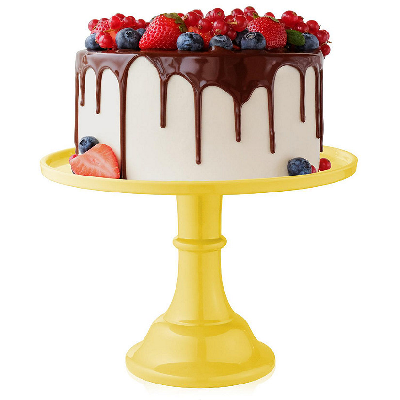 Last Confection 11" Yellow Cake Stand, Dessert Cupcake Pedestal Display, Wedding, Birthday Party Image